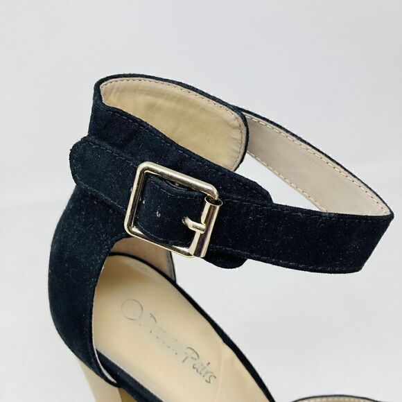 Dream‎ Paris Womans  Black Stiletto 5.5” Shoes, Open Toe, Ankle Strap Size 10 - Picture 12 of 15